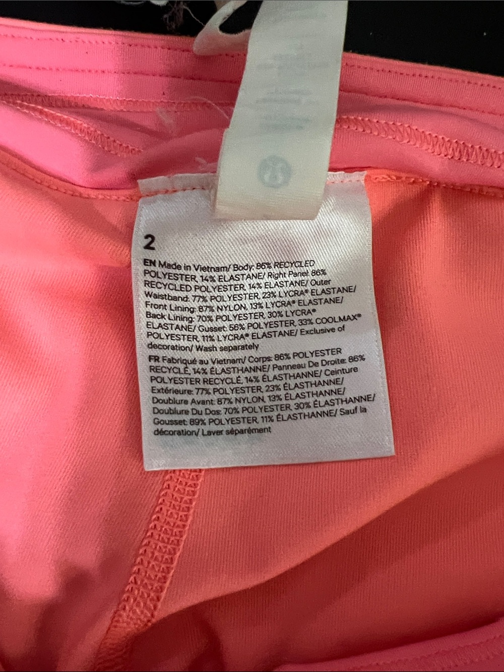Lululemon Asymmetrical Pleated Tennis Skirt Sunset, size 2, W8AFSS 22-4 Y9 - Picture 5 of 15